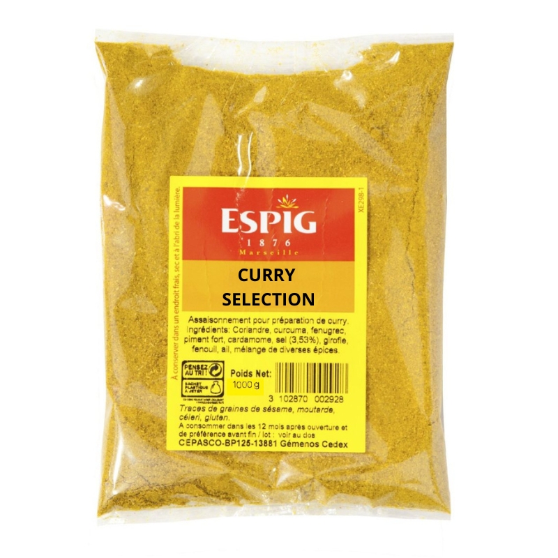 xr:d:DAF1v-7U2Kg:224,j:1298580429542698208,t:24020613 Curry sélection Espig 1Kg - épice professionnelle grossiste